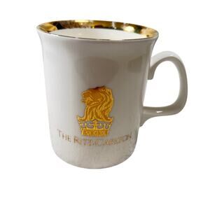 Ritz Carlton Mug White Fine Bone China Mug Gold Trim Duchess England ~3.75" H